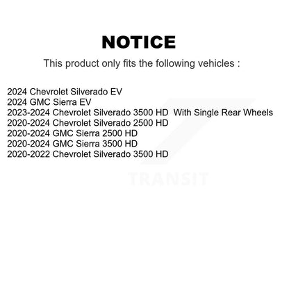 Plaquettes de frein à disque semi-métalliques pour GMC Chevrolet Sierra 2500 HD Silverado 3500 E