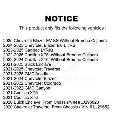 Plaquettes de frein à disque semi-métalliques avant, pour Chevrolet GMC Cadillac Traverse Blazer