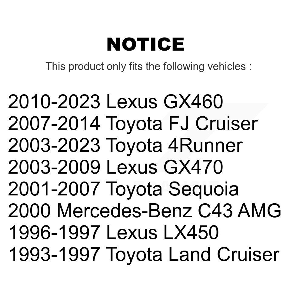 Plaquettes de frein à disque semi-métalliques arrière, pour Toyota 4Runner FJ Cruiser Lexus GX460 C4