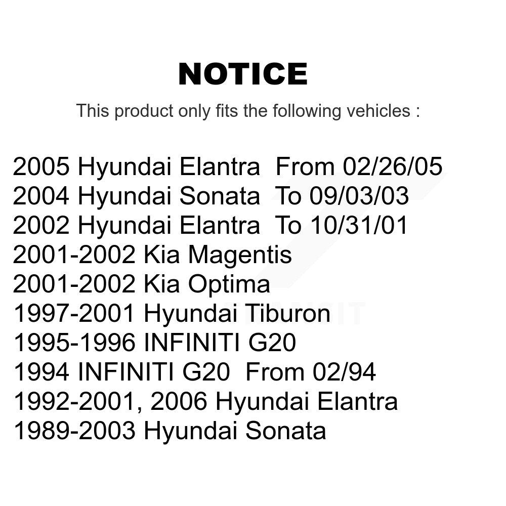 Plaquettes de frein à disque semi-métalliques avant, pour Hyundai Elantra Sonata Tiburon Kia G20