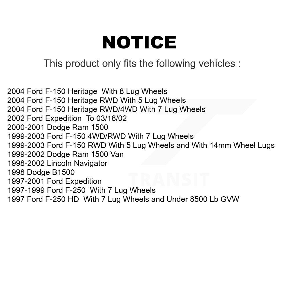 Plaquettes de frein à disque semi-métalliques avant, pour Ford F-150 Dodge Ram 1500 F-250 HD Van