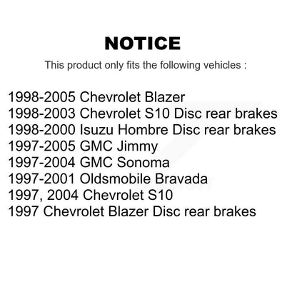 Plaquettes de frein à disque semi-métalliques arrière, pour Chevrolet GMC Blazer S10 Jimmy Sonoma
