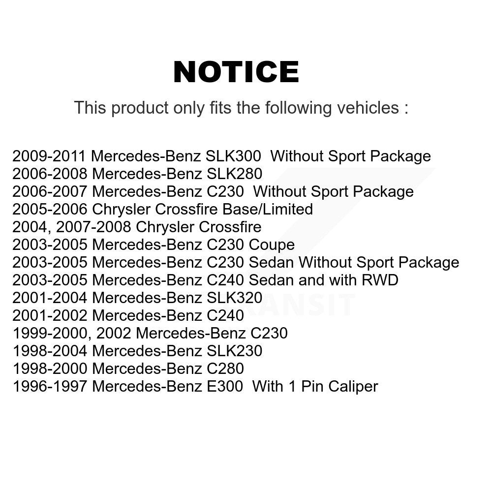 Plaquettes de frein à disque semi-métalliques arrière, pour Mercedes-Benz C230 Chrysler Crossfire