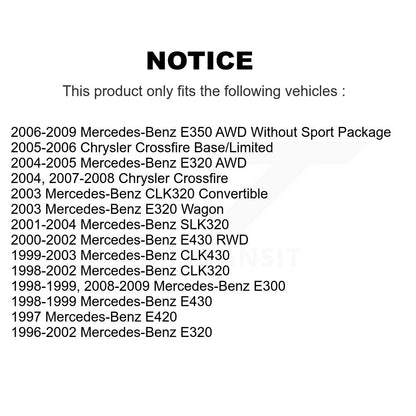 Plaquettes de frein à disque semi-métalliques avant pour Mercedes-Benz E320 Chrysler Crossfire