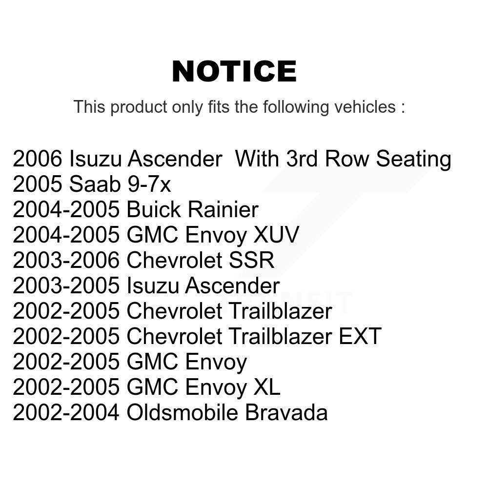 Plaquettes de frein à disque semi-métalliques avant, pour GMC Chevrolet Envoy Trailblazer XL EXT