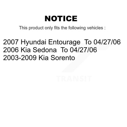 Plaquettes de frein à disque semi-métalliques arrière, pour Kia Sorento Hyundai Entourage Sedona