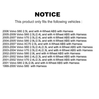 Capteur de vitesse de roue ABS arrière droit, pour Volvo S60 XC70 V70 S80 avec harnais