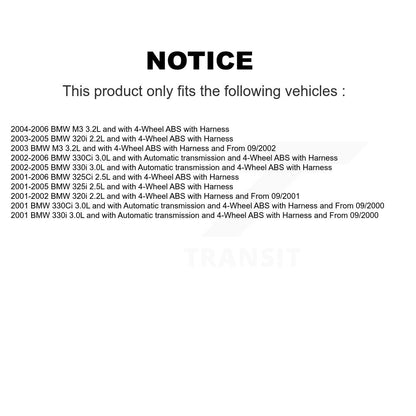 Capteur de vitesse de roue ABS arrière, pour BMW 330Ci 325i 325Ci M3 320i 330i SEN-2ABS0075