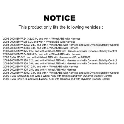 Capteur de vitesse de roue ABS avant, pour BMW Z4 330Ci 325i 325Ci M3 320i 330i 328Ci 328