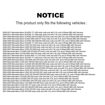 Capteur de vitesse de roue ABS avant, pour mercedes-benz C230 C240 SLK350 C280 CLK350 C32