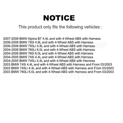 Capteur de vitesse de roue avant ABS, pour BMW 750i 750Li 745i 745Li 760Li Alpina B7 760i