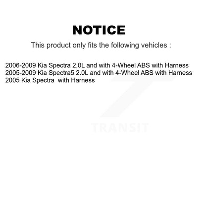 Capteur de vitesse de roue ABS avant droit, pour Kia Spectra Spectra5 avec harnais