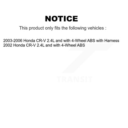 Capteur de vitesse de roue ABS arrière gauche pour Honda CR-V 2,4 l avec 4 roues SEN-2ABS0204