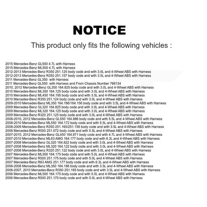 Capteur de vitesse de roue ABS arrière, pour mercedes-benz ML350 ML320 GL350 R350 GL320 GL45