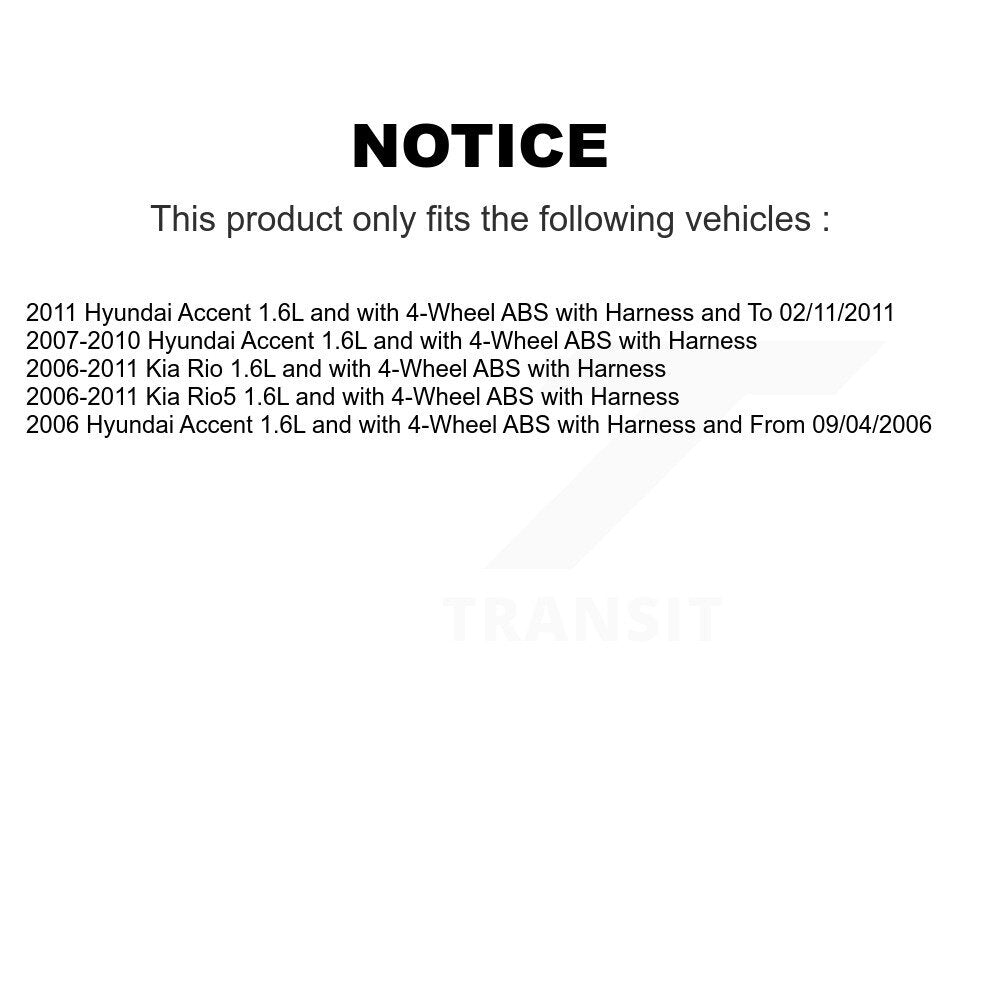 Capteur de vitesse de roue ABS avant, pour Hyundai Accent Kia Rio Rio5 SEN-2ABS0222