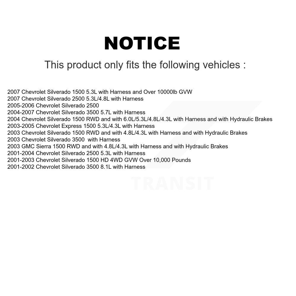Capteur de vitesse de roue avant ABS, pour Chevrolet Silverado 1500 3500 GMC Sierra 2500