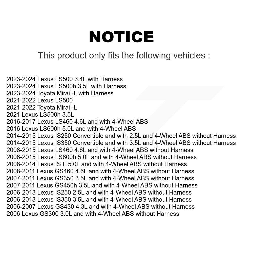 Capteur de vitesse de roue ABS arrière droit, pour Lexus IS250 IS350 LS460 GS350 GS300 IS F