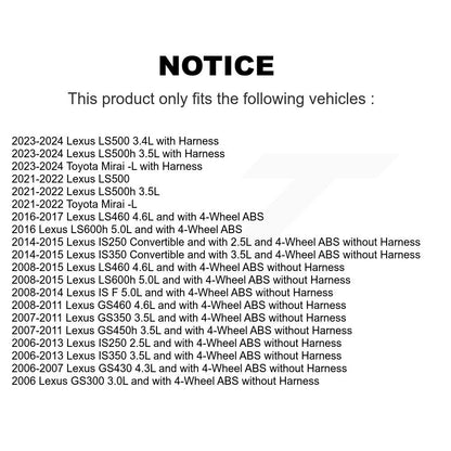 Capteur de vitesse de roue ABS arrière, pour Lexus IS250 IS350 LS460 GS350 GS300 IS F GS450h
