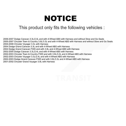 Capteur de vitesse de roue ABS arrière, pour Dodge caravane Grand Chrysler Town & Country