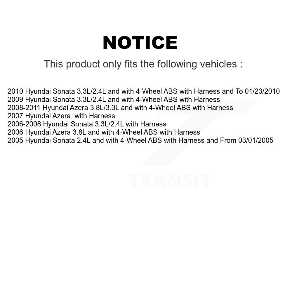 Capteur de vitesse de roue ABS avant gauche, pour Hyundai Sonata Azera SEN-2ABS0364