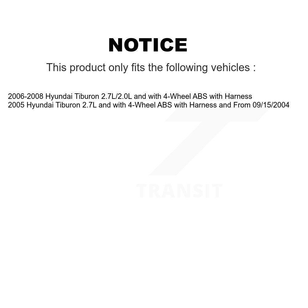 Capteur de vitesse de roue ABS arrière gauche pour Hyundai Tiburon SEN-2ABS0391