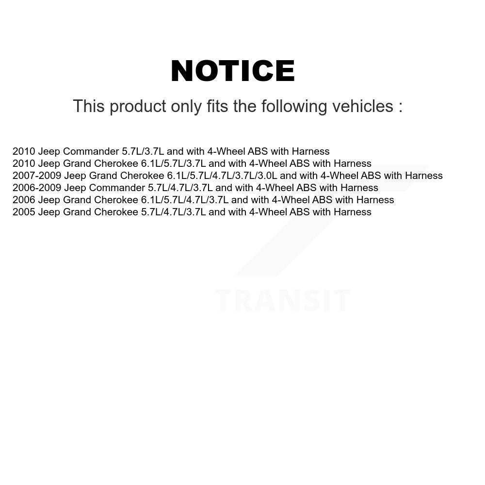 Capteur de vitesse de roue arrière ABS pour Jeep Grand Cherokee Commander avec harnais