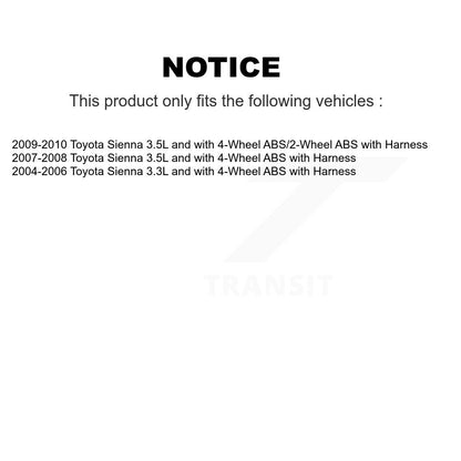 Capteur de vitesse de roue ABS avant droit pour Toyota Sienna avec harnais SEN-2ABS0476