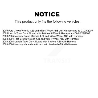 Capteur de vitesse de roue ABS avant, pour voiture de ville Mercury Lincoln Grand Marquis Ford