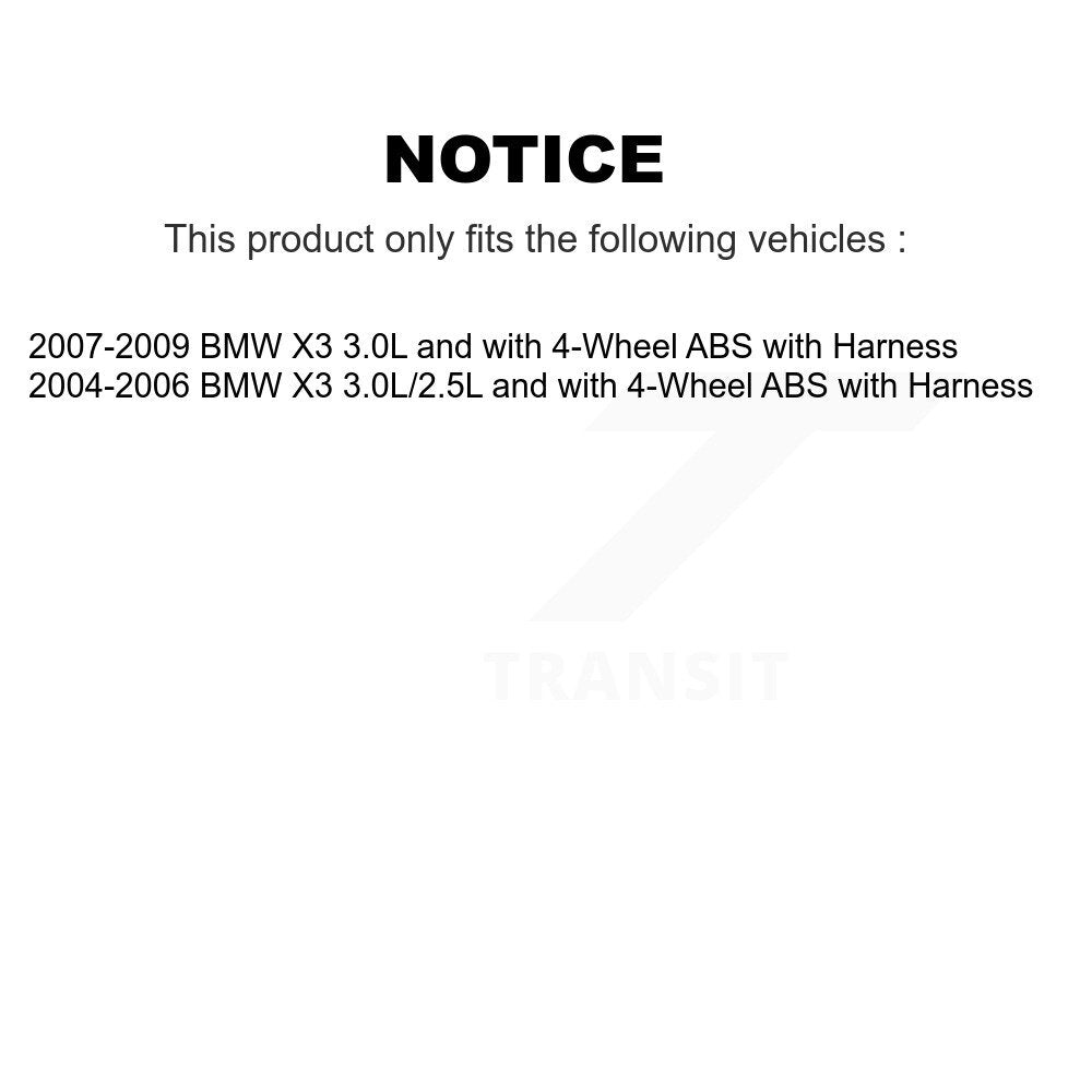 Capteur de vitesse de roue ABS avant pour BMW X3 avec harnais SEN-2ABS0561