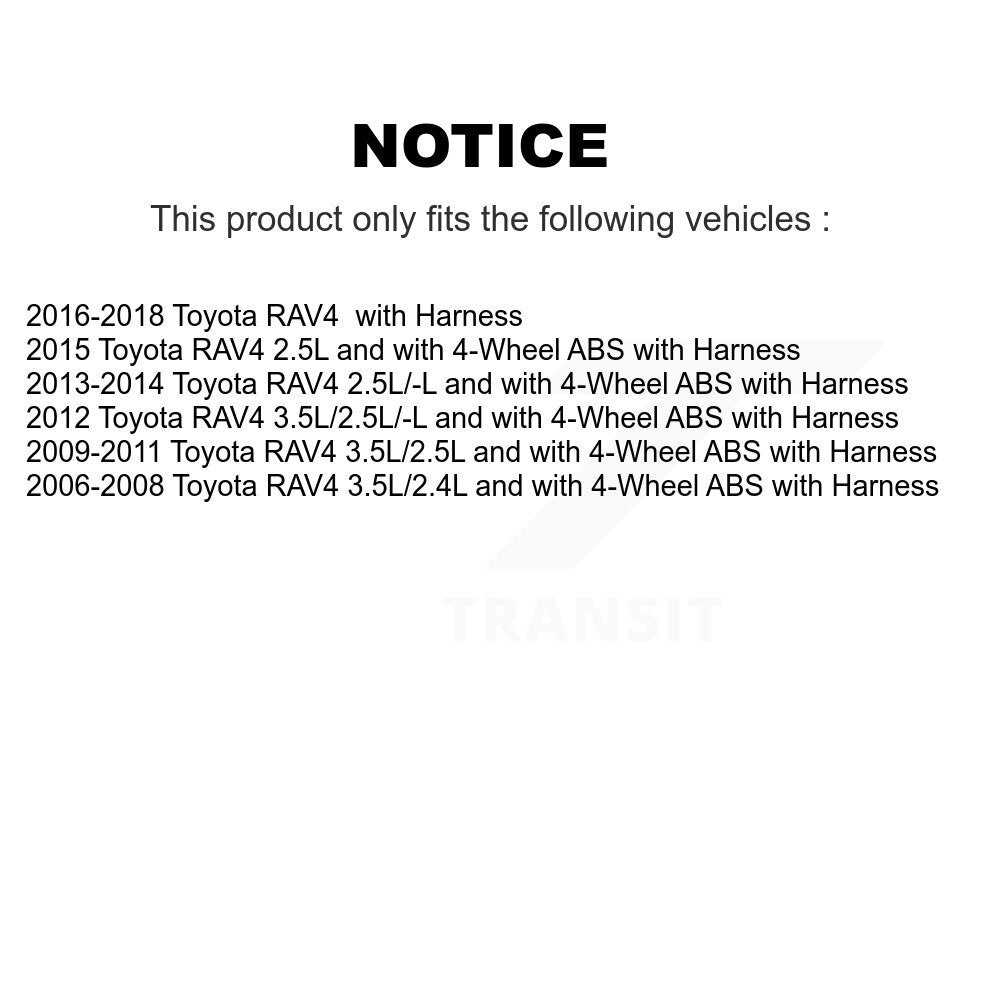 Capteur de vitesse de roue ABS avant droit pour Toyota RAV4 avec harnais SEN-2ABS0613