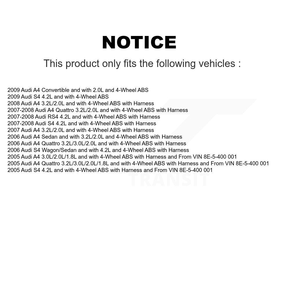 Capteur de vitesse de roue ABS arrière gauche, pour Audi A4 Quattro S4 RS4 SEN-2ABS0614