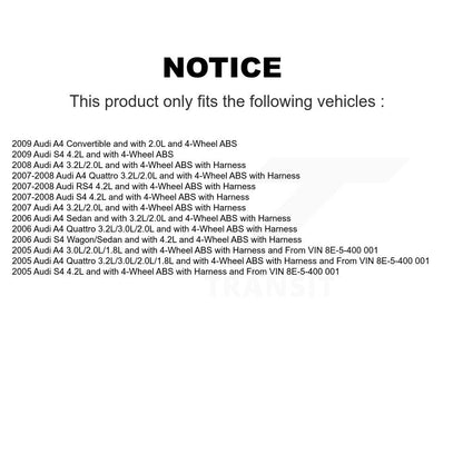 Capteur de vitesse de roue ABS arrière gauche, pour Audi A4 Quattro S4 RS4 SEN-2ABS0614