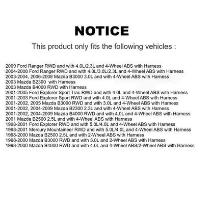 Capteur de vitesse de roue ABS avant, pour Ford Ranger Mazda B4000 Explorer Sport Trac