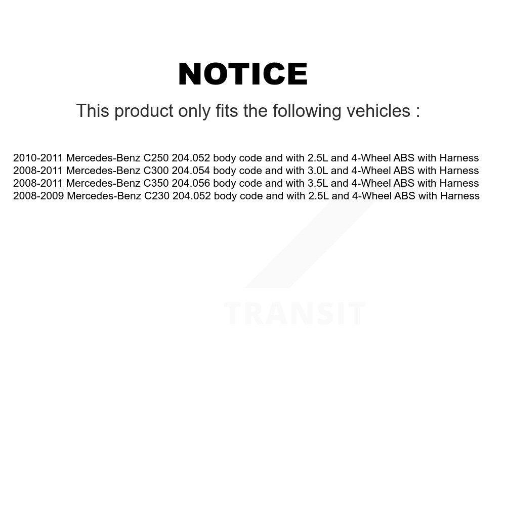 Capteur de vitesse de roue avant ABS, pour mercedes-benz C300 C250 C350 C230 avec harnais