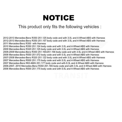 Capteur de vitesse de roue ABS avant, pour mercedes-benz R350 R320 R500 R550 R63 AMG