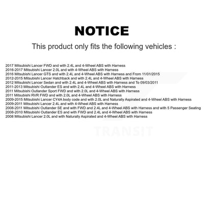 Capteur de vitesse de roue ABS arrière gauche, pour Mitsubishi Lancer Outlander Sport RVR