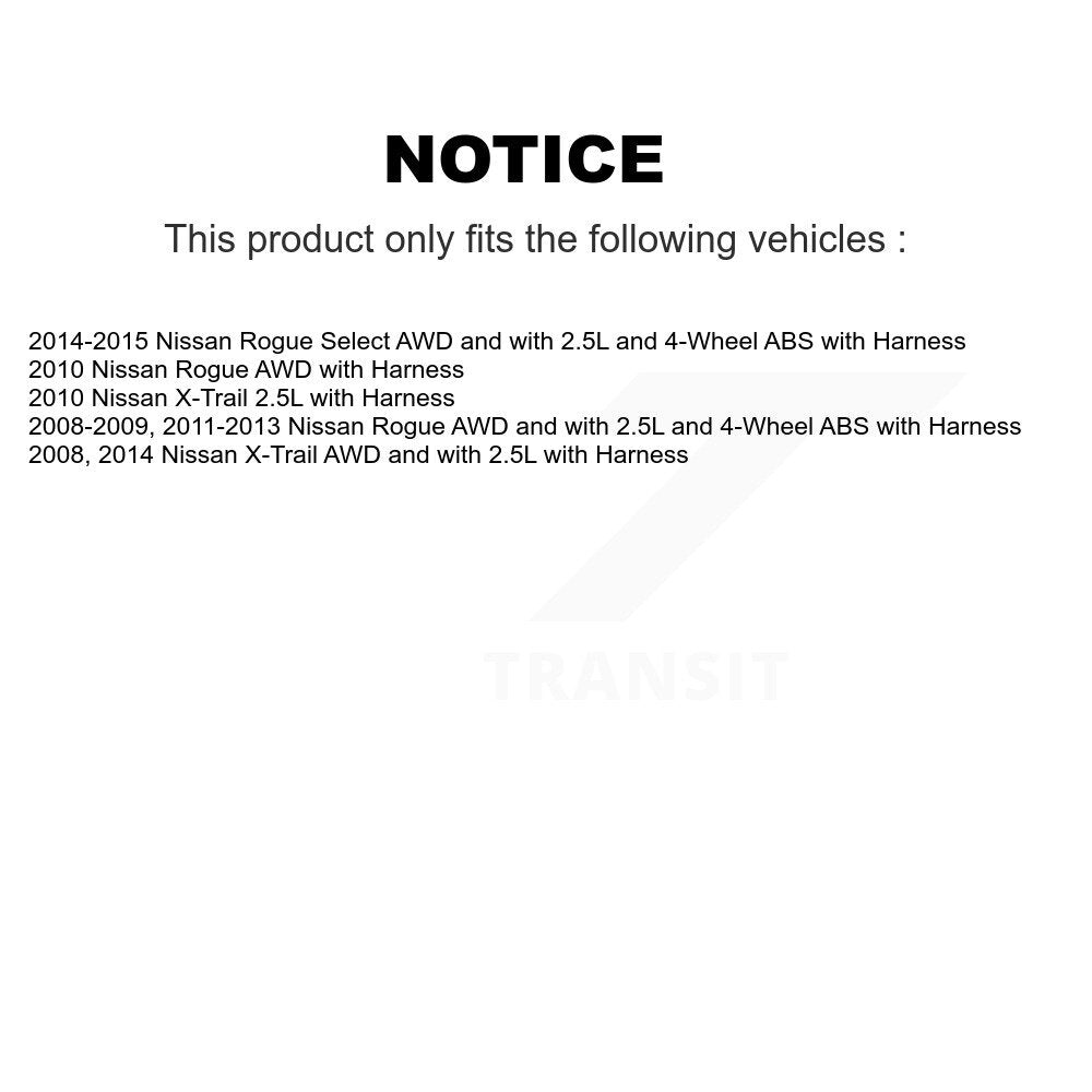 Capteur de vitesse de roue ABS arrière pour Nissan Rogue Select x-trail avec harnais