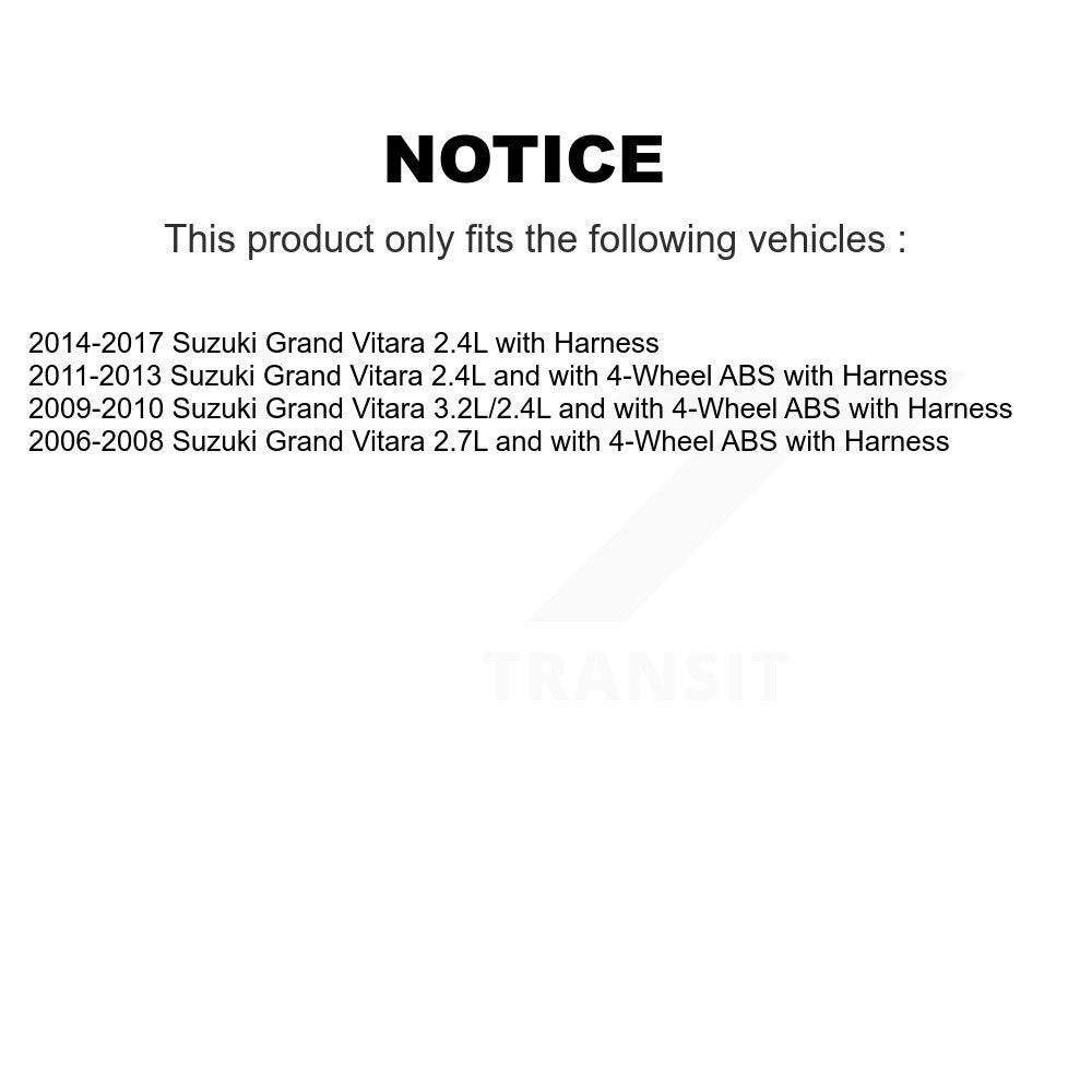 Capteur de vitesse de roue ABS avant gauche pour Suzuki Grand Vitara avec harnais