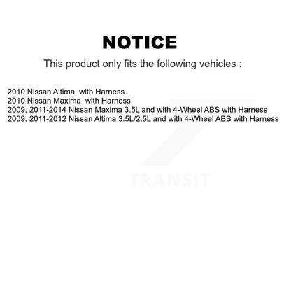 Capteur de vitesse de roue ABS arrière gauche pour Nissan Altima Maxima avec harnais
