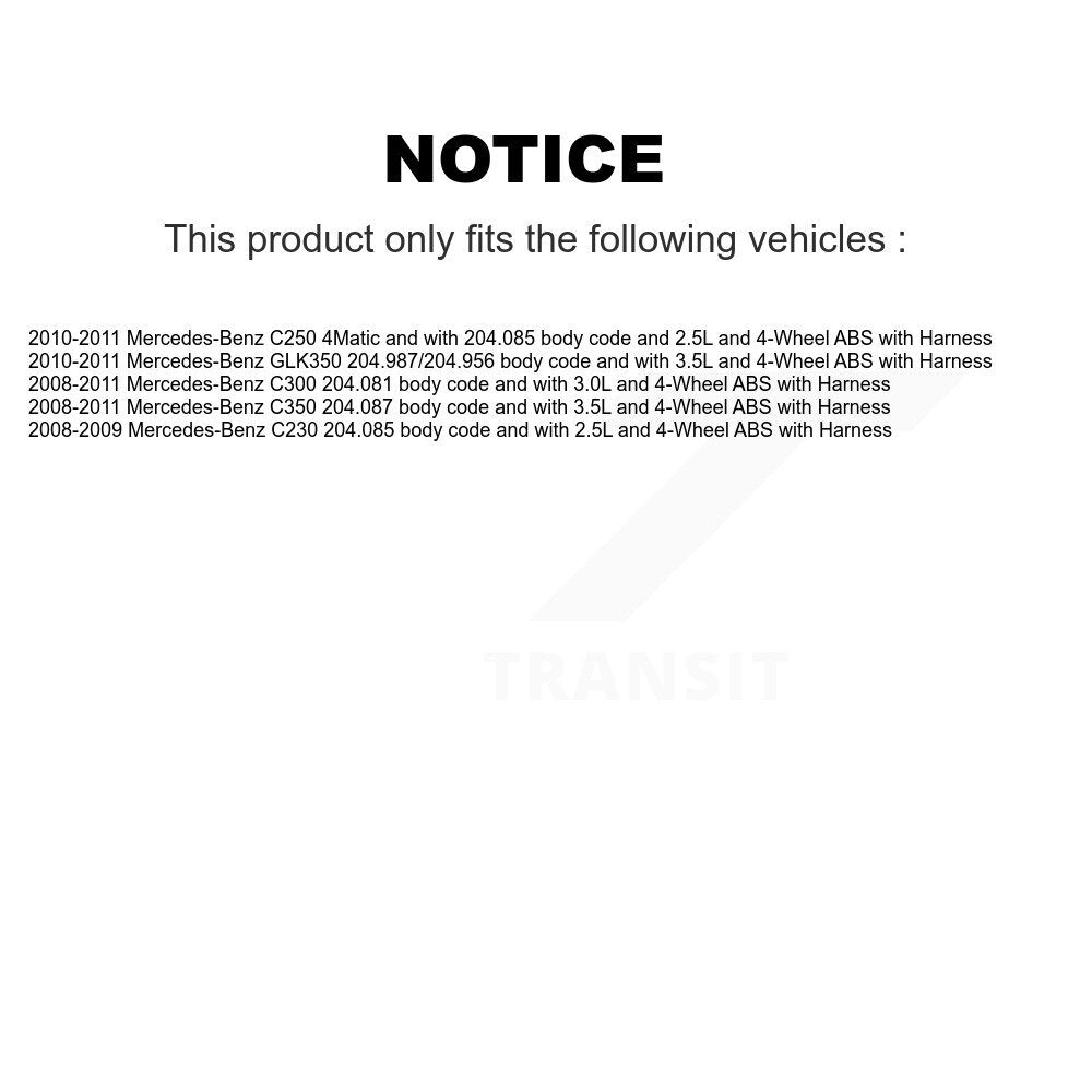 Capteur de vitesse de roue ABS avant, pour mercedes-benz GLK350 C300 C250 C350 C230