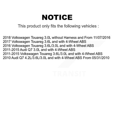Capteur de vitesse de roue ABS pour Volkswagen Touareg Audi Q7 SEN-2ABS0918