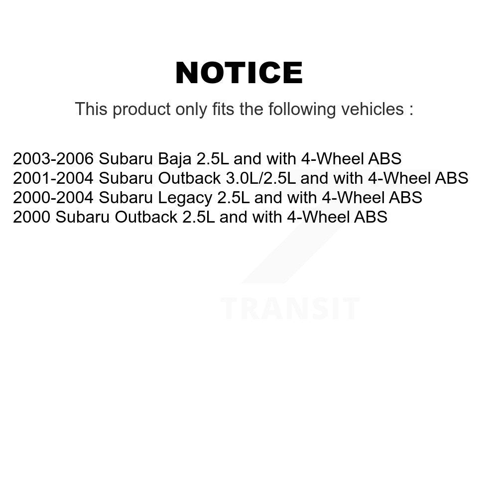 Capteur de vitesse de roue ABS arrière gauche, pour Subaru Outback Legacy Baja SEN-2ABS1107