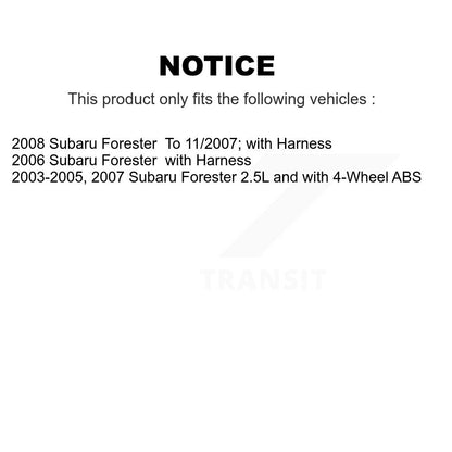 Capteur de vitesse de roue ABS arrière gauche pour Subaru Forester SEN-2ABS1108