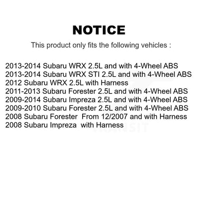 Capteur de vitesse de roue ABS avant droit, pour Subaru Impreza Forester WRX STI