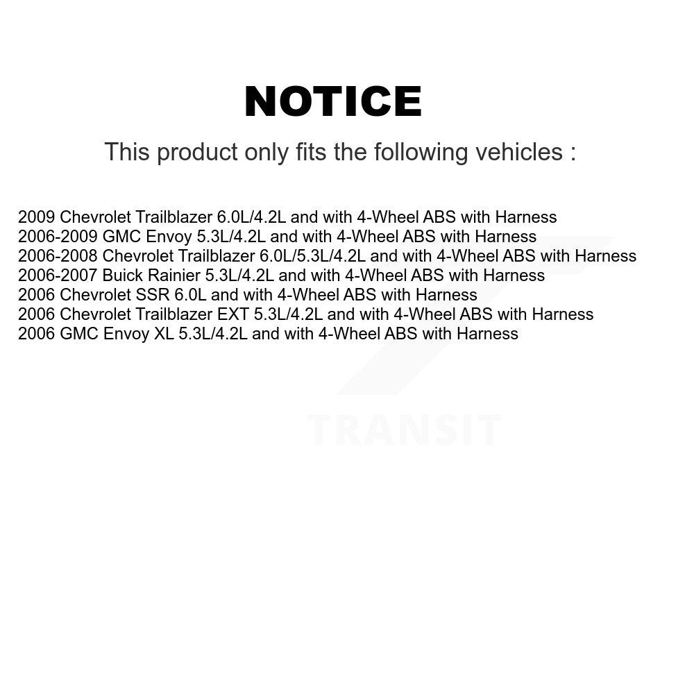 Capteur de vitesse de roue ABS arrière, pour Chevrolet Trailblazer GMC envoyé XL EXT Buick SS
