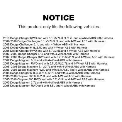 Capteur de vitesse de roue ABS avant, pour Dodge Chrysler 300 chargeur Challenger Magnum