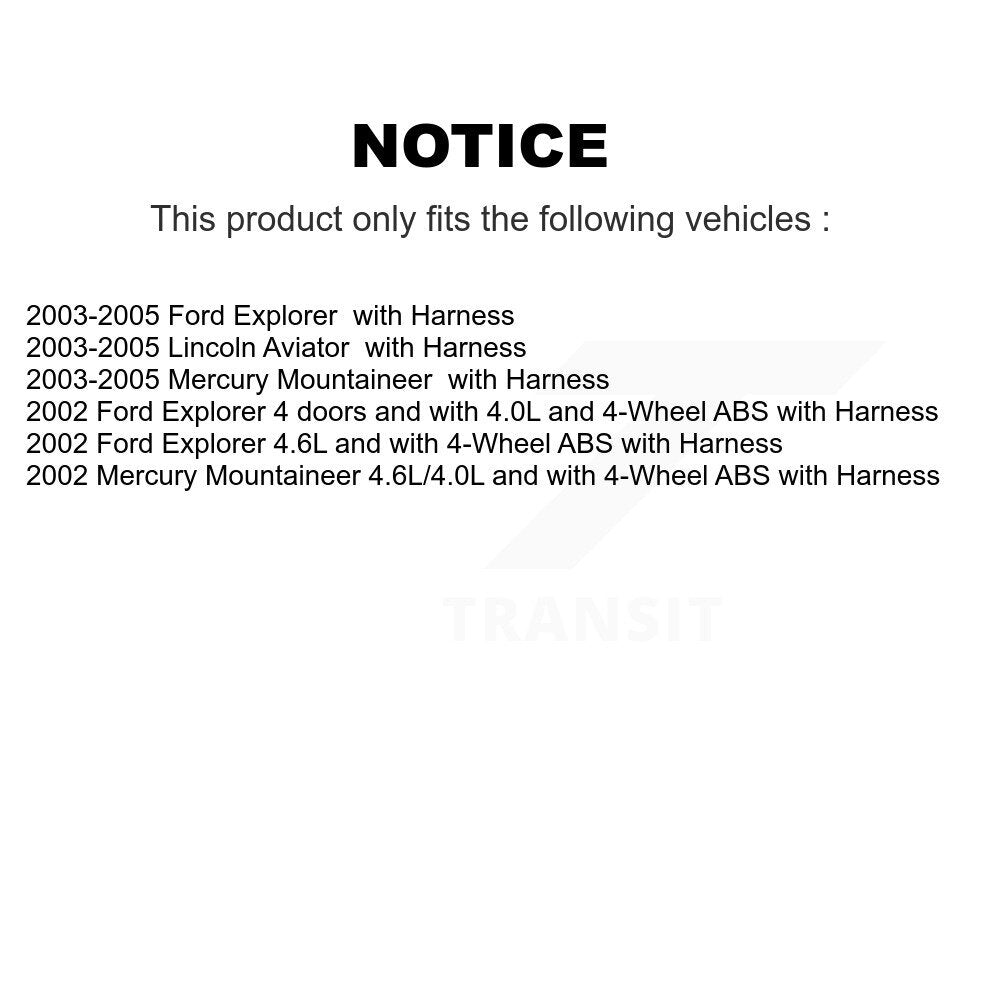 Capteur de vitesse de roue ABS avant, pour Ford Explorer Lincoln Aviator Mercury