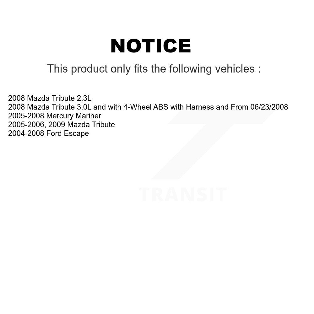 Capteur de vitesse de roue ABS arrière gauche, pour Ford Escape Mazda hommage Mercury Mariner
