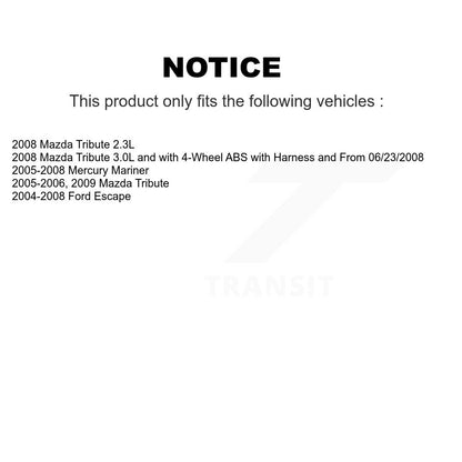 Capteur de vitesse de roue ABS arrière gauche, pour Ford Escape Mazda hommage Mercury Mariner