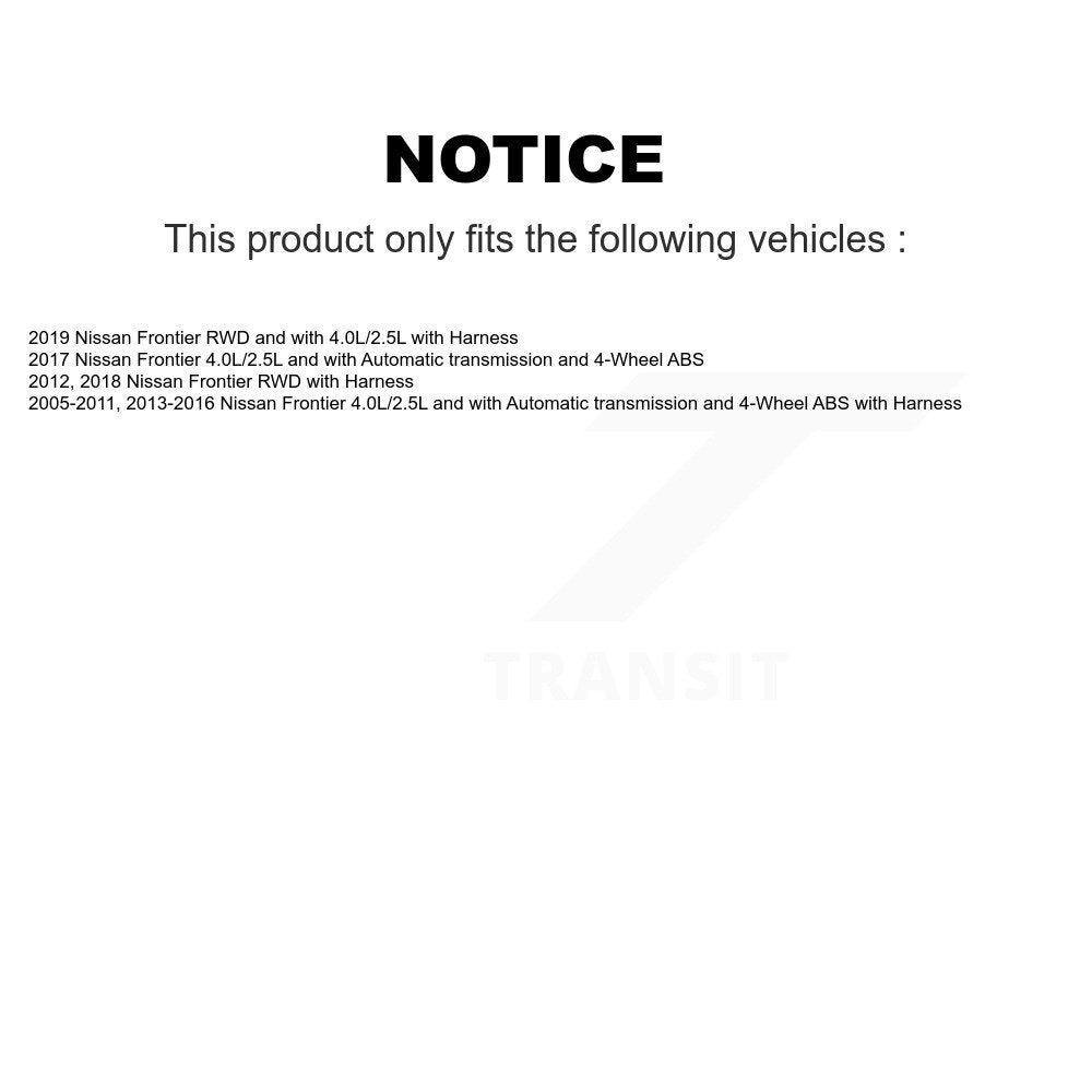 Capteur de vitesse de roue ABS arrière droit pour Nissan Frontier SEN-2ABS1383